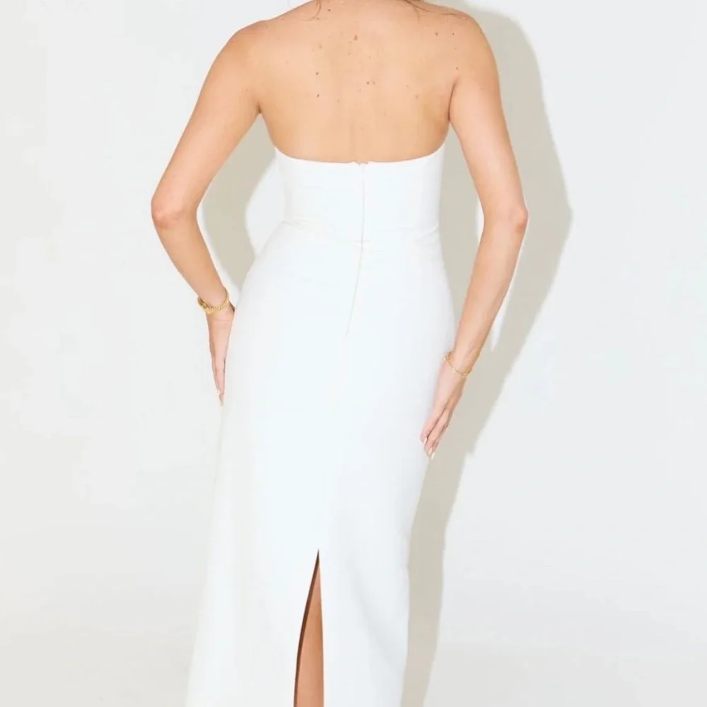 The Ultimate Muse Halter Neck Midi Dress - White - Picture 2 of 7